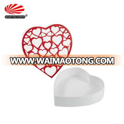 Customize Luxury Rigid Paper Empty Wedding Macaron Cake Gift Packaging Heart Shaped Candy Box