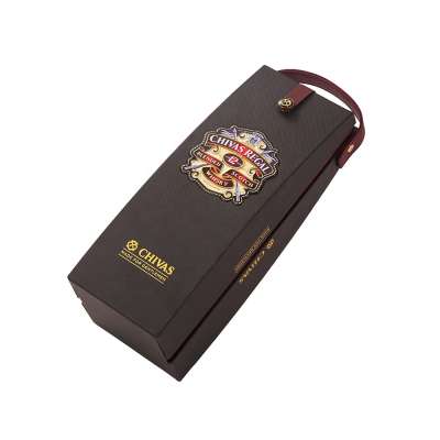 Royal Chivas Regal - Manchester Special Edition 21 Year Old Suitcase Handle Leather Wine Gift Packaging Box