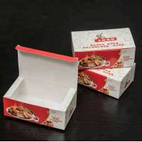 Recyclable Custom Takeaway Fried Chicken Boxes Fast Food Paper Boxes Chicken Containers Disinfected Sanitary Paper Box Packing